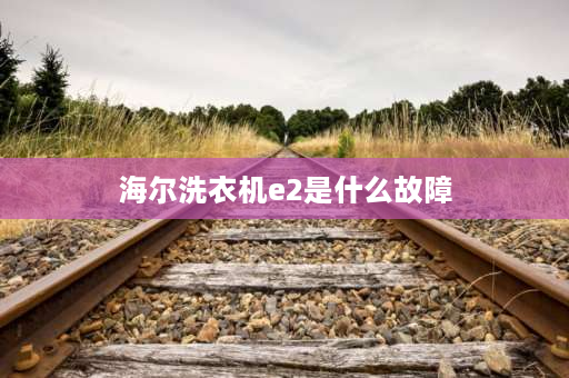 海尔洗衣机e2是什么故障 海尔洗衣机E2代码怎么修？