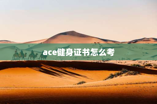 ace健身证书怎么考 ACE证书？