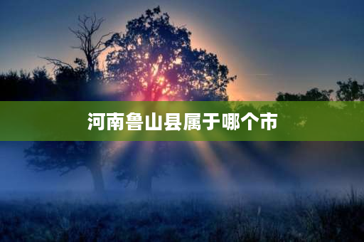 河南鲁山县属于哪个市 鲁山属于哪个省哪个市啊？