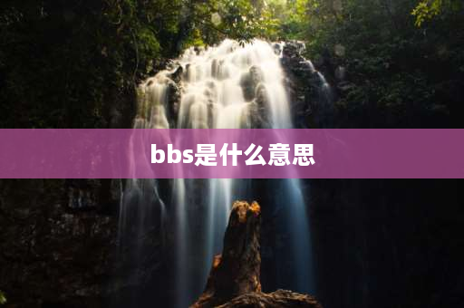 bbs是什么意思 BBS是什么意思？