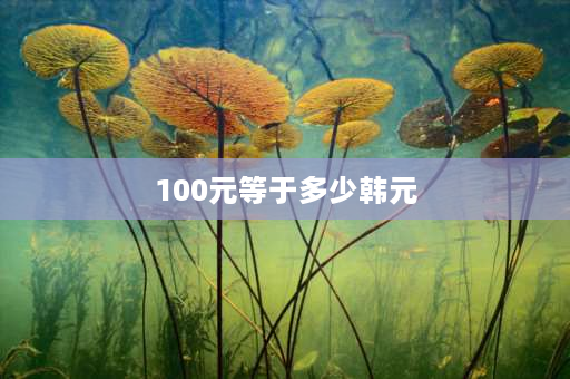 100元等于多少韩元 10元人民币等于多少韩国多少钱？