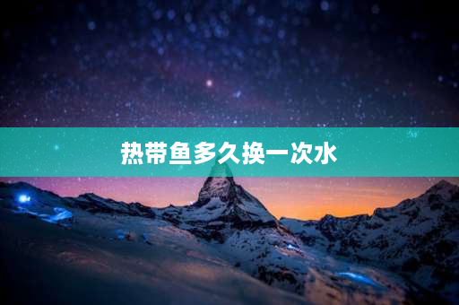 热带鱼多久换一次水 热带鱼几天换一次水最好？