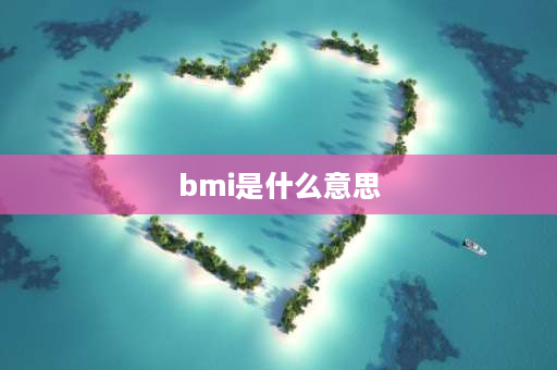 bmi是什么意思 bmi是什么意思？